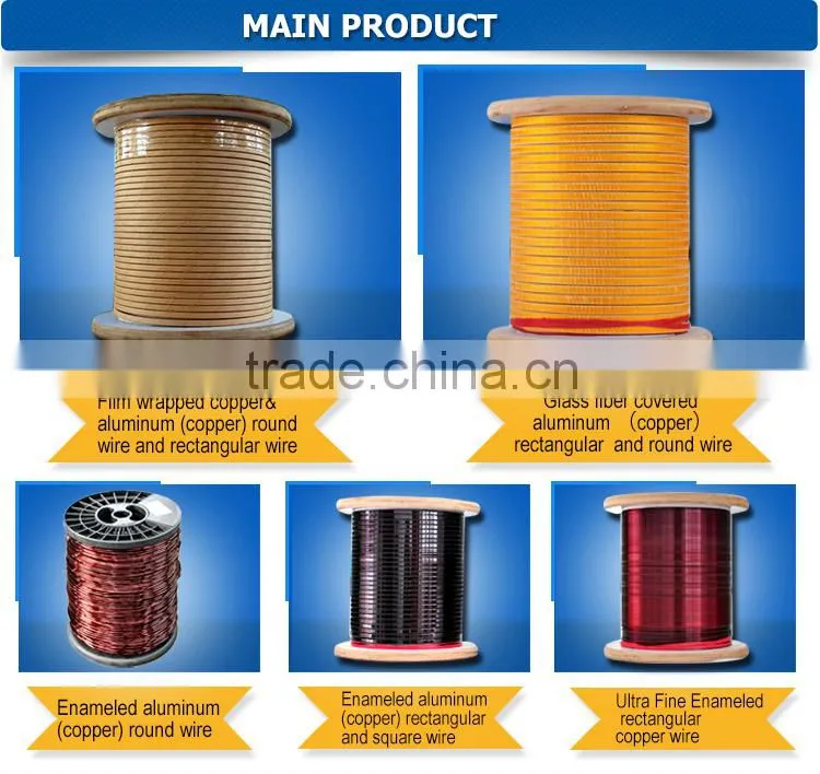 UL international standards flat paper covered enameled wire used in air-conditioner