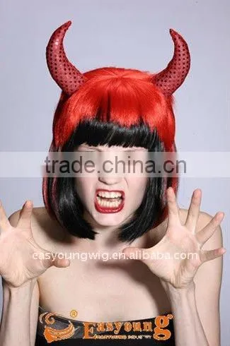 Cheap Red Halloween synthetic wigs, Anime cosplay wig