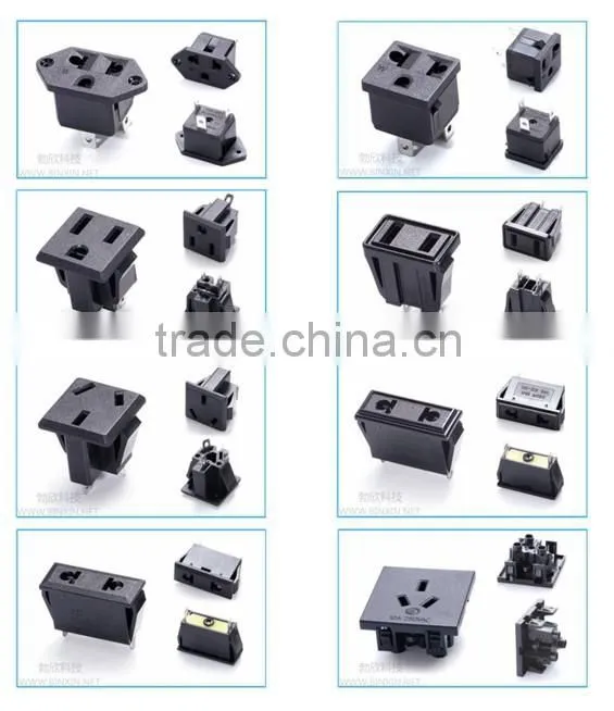 2 round pin schuko plug connector socket outlet socket