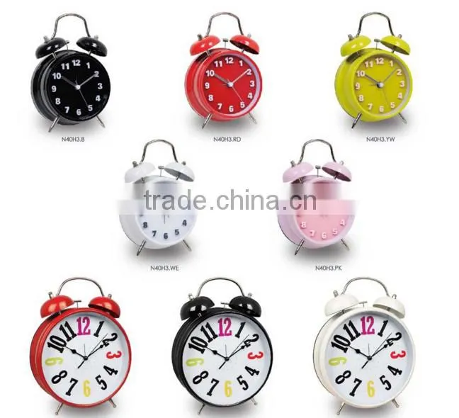 Customize Size Two Bell Ring Metal Alarm Clock