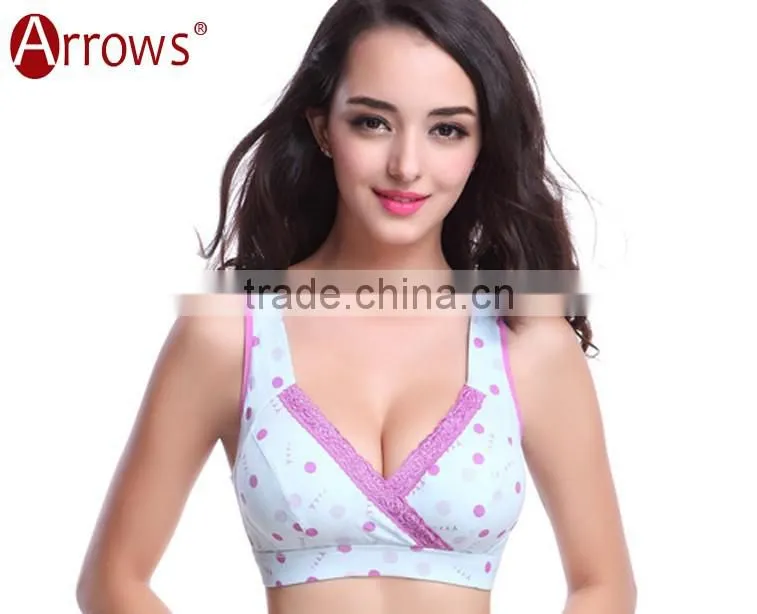 100% Cotton Apricot Breast Feeding Maternity Sleep Bra For Nursing Mothers Breastfeeding Wire Free Nursing Bra Yoga Sport Bra