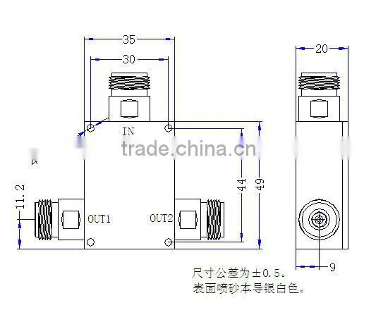 2-6G, 2 way Micro-strip RF Power Splitter/Divider