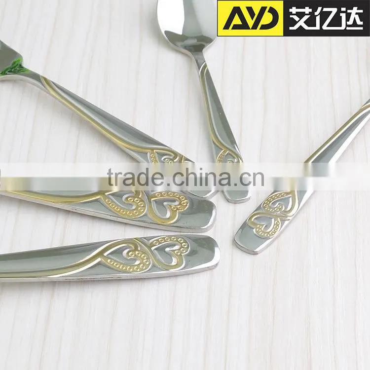 manly flatware set , gold plated dinnerware set , gold plated flatware