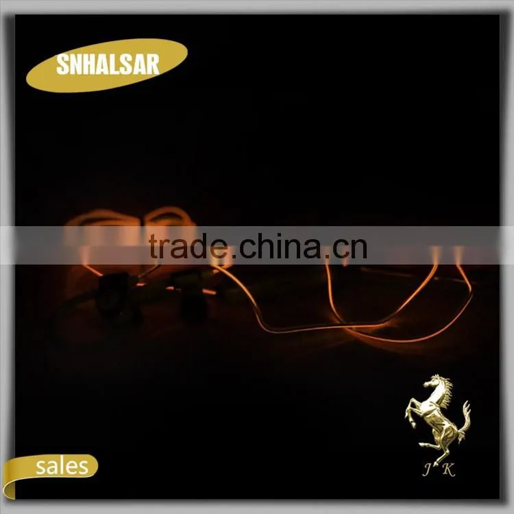 Fashion light stereo necklace earphones for sporting, new ear piece