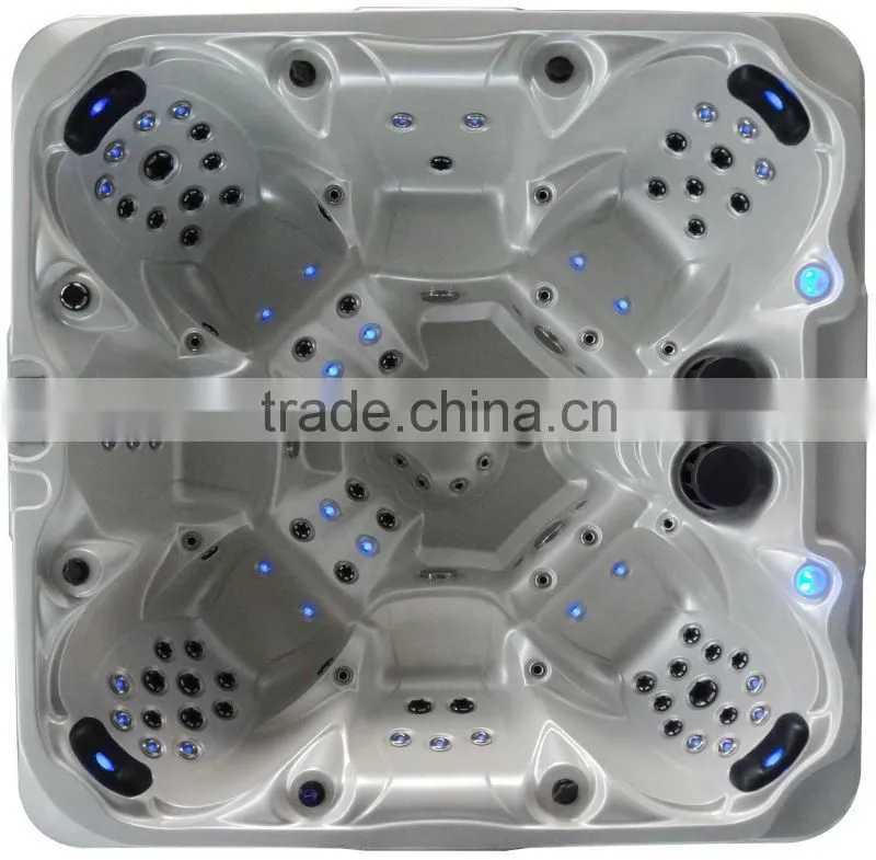 Balboa Hot Tub Hydro outdoor spa with fountain and leg light