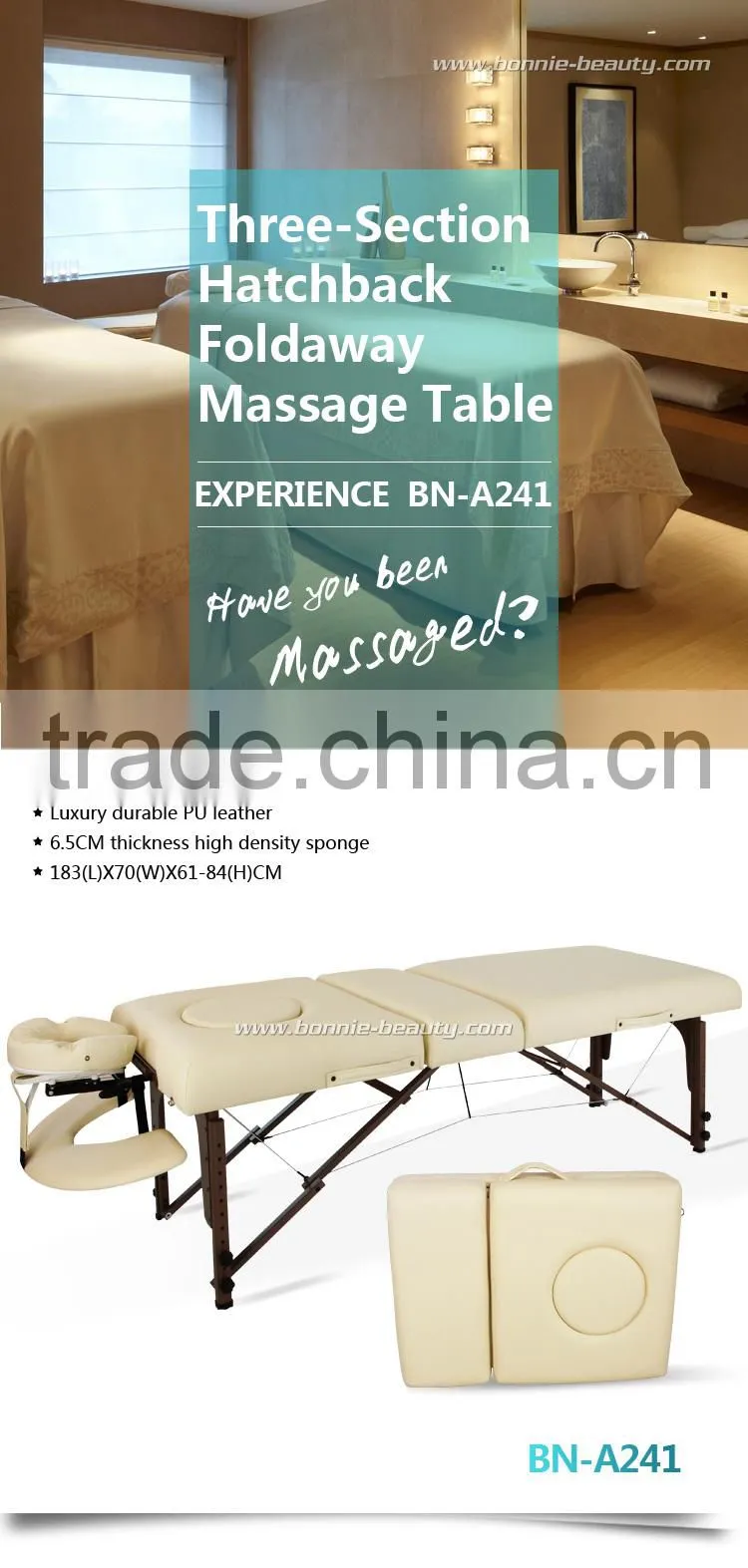 Three-Section Hatchback portable massage table supplier