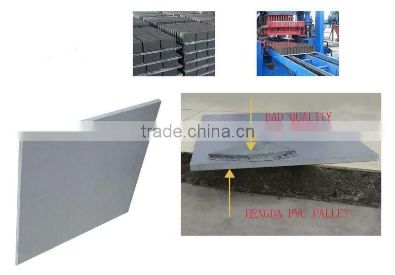 Recycle PVC block pallet for concrete block making machine