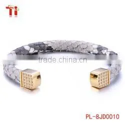 new products 2016 heart 316l stainless steel bracelet girls inlay zircon crystal beads bangle fashion custume jewelry for women