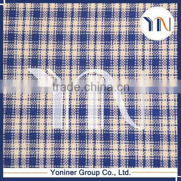 blue minimatt check checks curtain checks yarn blackout fabric for hotel