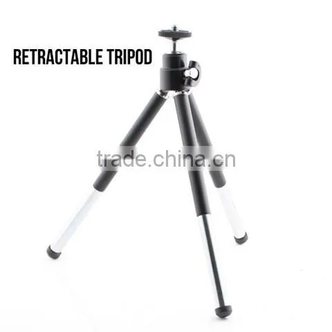 Zoomable 2-in-1 4X/12X Magnifier Camera Lens Telescope With Phone Case And Adjustable Tripod For iPhone5/5S