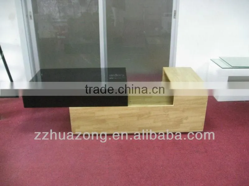 Modern High Gloss Coffee Table With Slidable Top