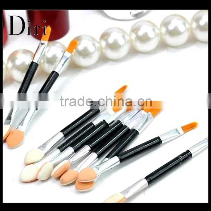 Plastic Handle Lip Brush Applicator Double Ended Disposable Eye Shadow Brush Wholesale