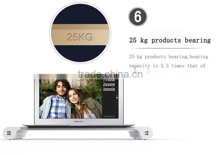 2 in 1 4 USB ports mobile phone charging computer display stand
