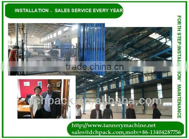 manual air dry leather air dry hooking hangers tunnel conveyor for goat or Cow