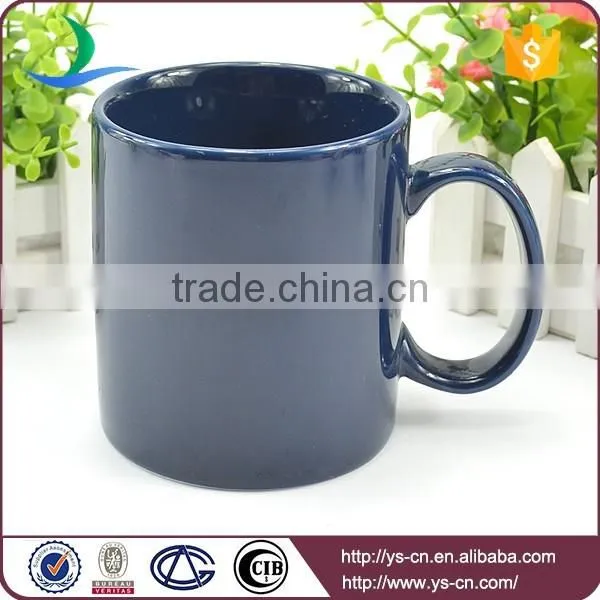Blue14OZ ceramic drinking cups for elderly
