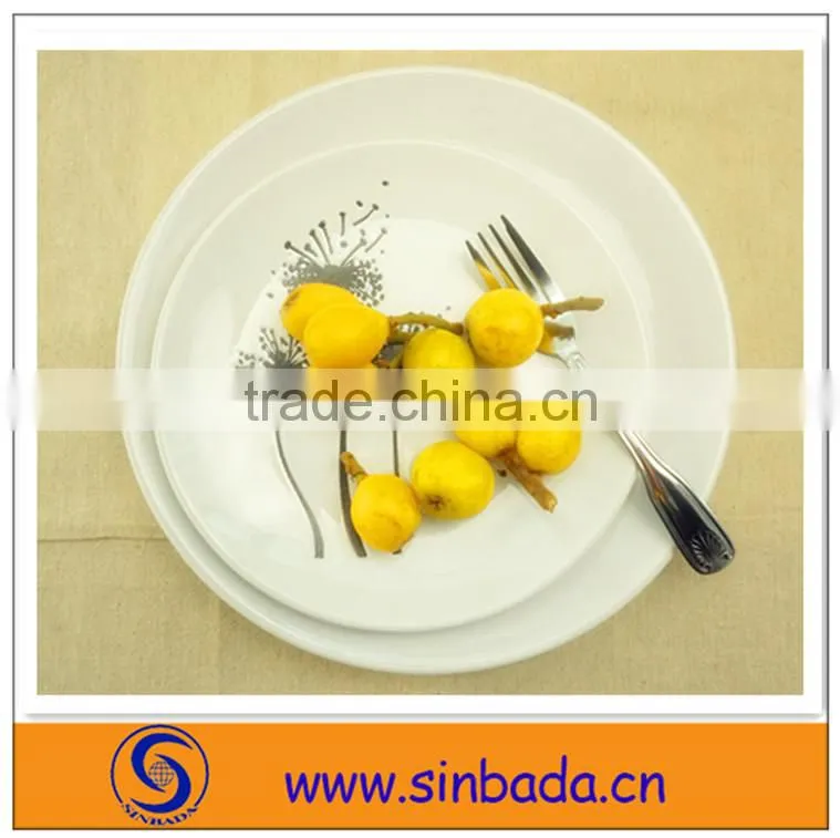 white ceramic dinner set with simple print