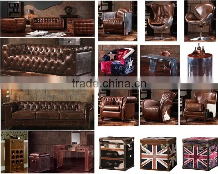 New model genuine leather egg chair with aluminium back coating/swivel bar chair with high back/lounge chair