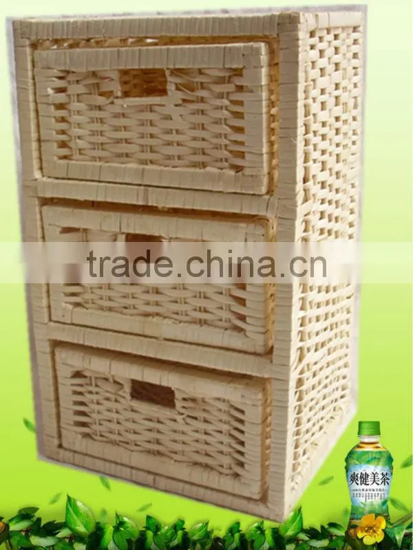 wicker drawer cabinet