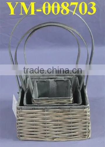 Round Willow Flower Pot