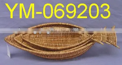 Fish Shaped Willow Basket
