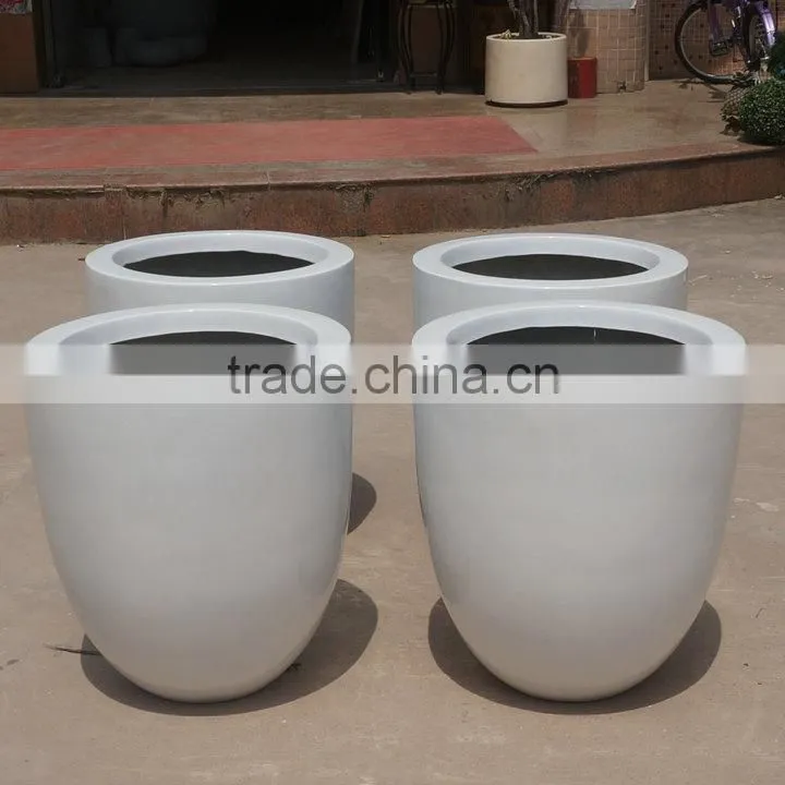 Fiber glass garden flowerpot