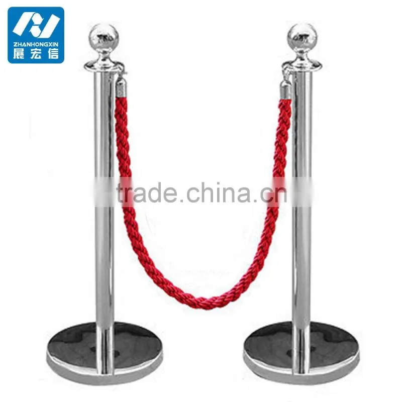 Cone base queue line crowd control rope barrier