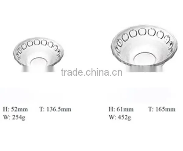 Flowered rimmed glass bowl