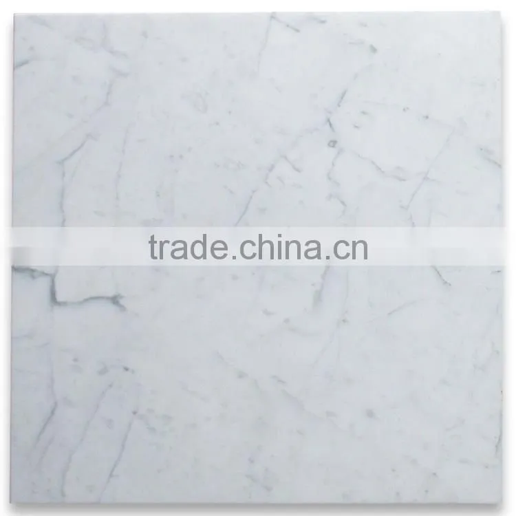 Hot sale fire resistant natural stone white color marble tile