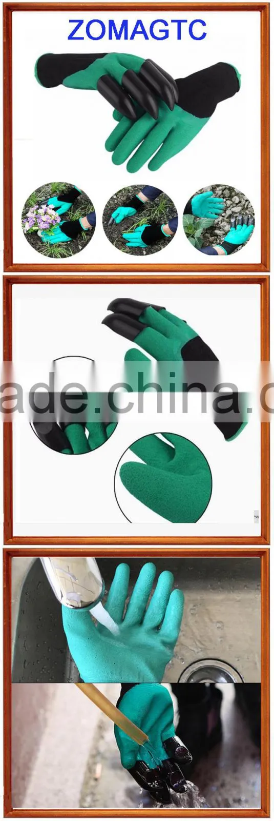 garden gloves with claws / garden tool / garden genie gloves