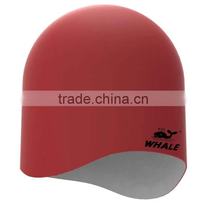 New Fashional 3D shape reversible 100% silicone dome Swim Cap (CAP-1800)