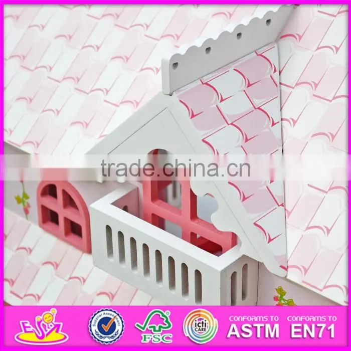 2016 top fashion lovely wooden play house for kids W06A041