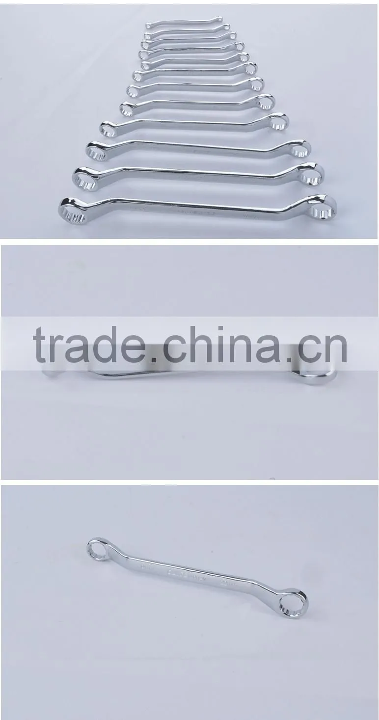 12pcs mirror surface double offset ring wrench set,12pcs anti-rust spaner wrench ring set ,12 pcs double ring wrench set