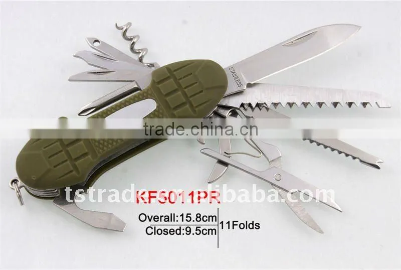 2014 "STOCK" Pocket stainless steel multi function folding strider knife KF5011PR
