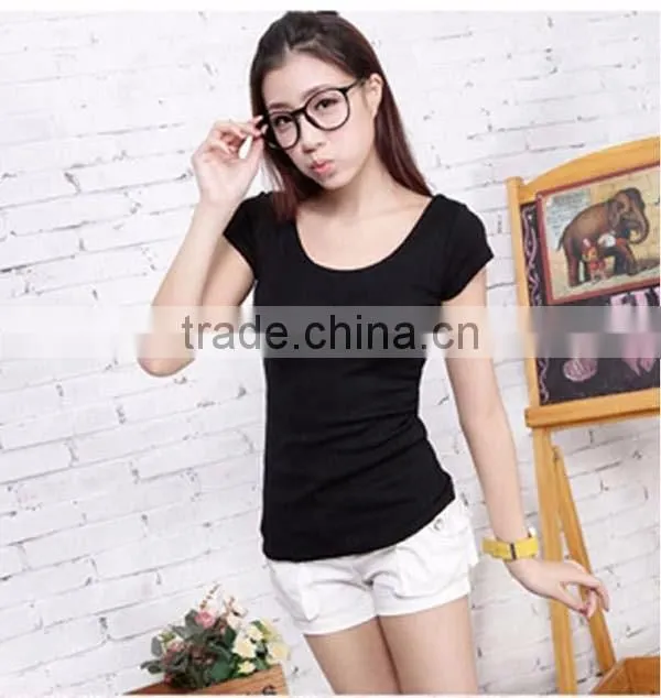 camisetas mujer crew neck v neck siim fit blank t shirt women t-shirt