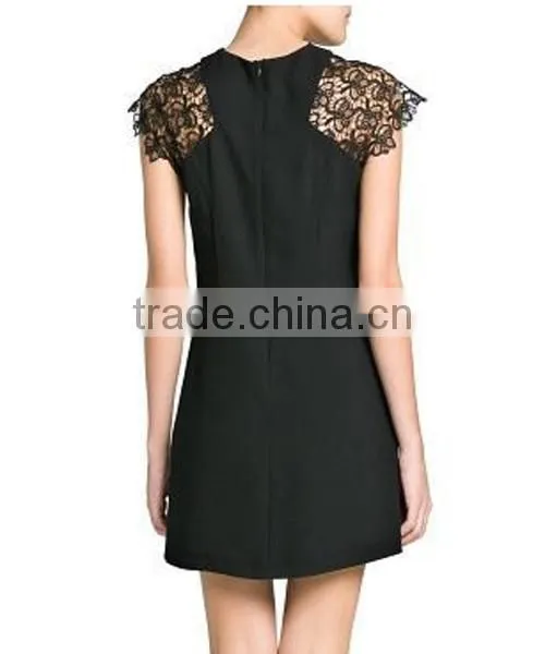 HD-D104 2014 hot design elegant women lace dress/casual ladies dress