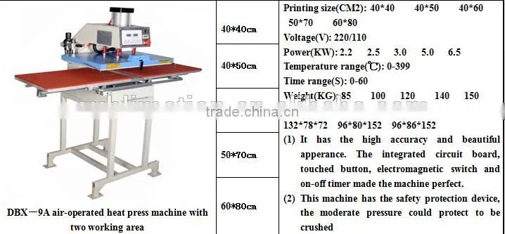 Wholesale Pneumatic double station heat press machine for t-shirt