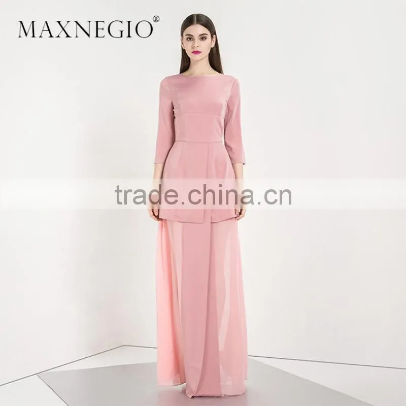 Guangzhou Wholesale Fashion Elegant Pink Sweetheart Evening Dress for Lady