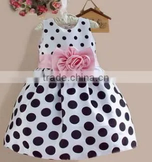 2016 wholesale baby girls summer dot dress