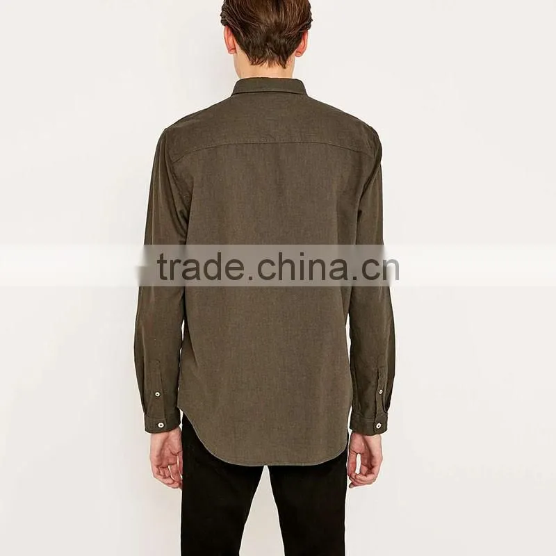 Mens casual shirt 2014 new style custom 100% polyester dress shirts for men