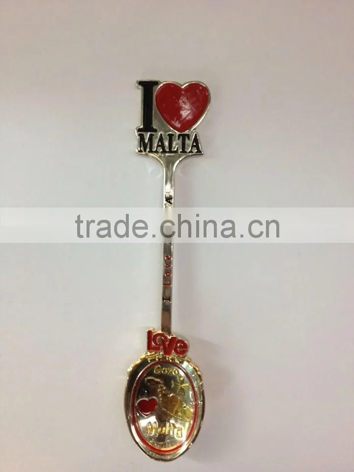 Popular Beautiful Metal Spoon Keychain for Souvenir