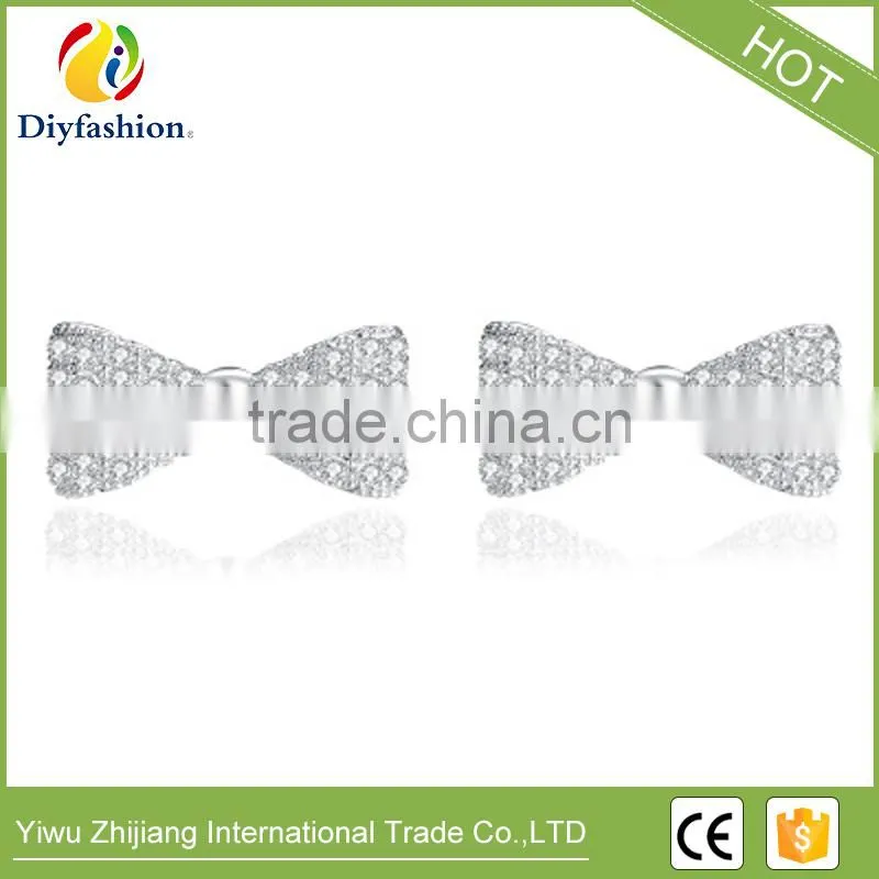 Cubic Zirconia diamond Rotary stud earrings for women