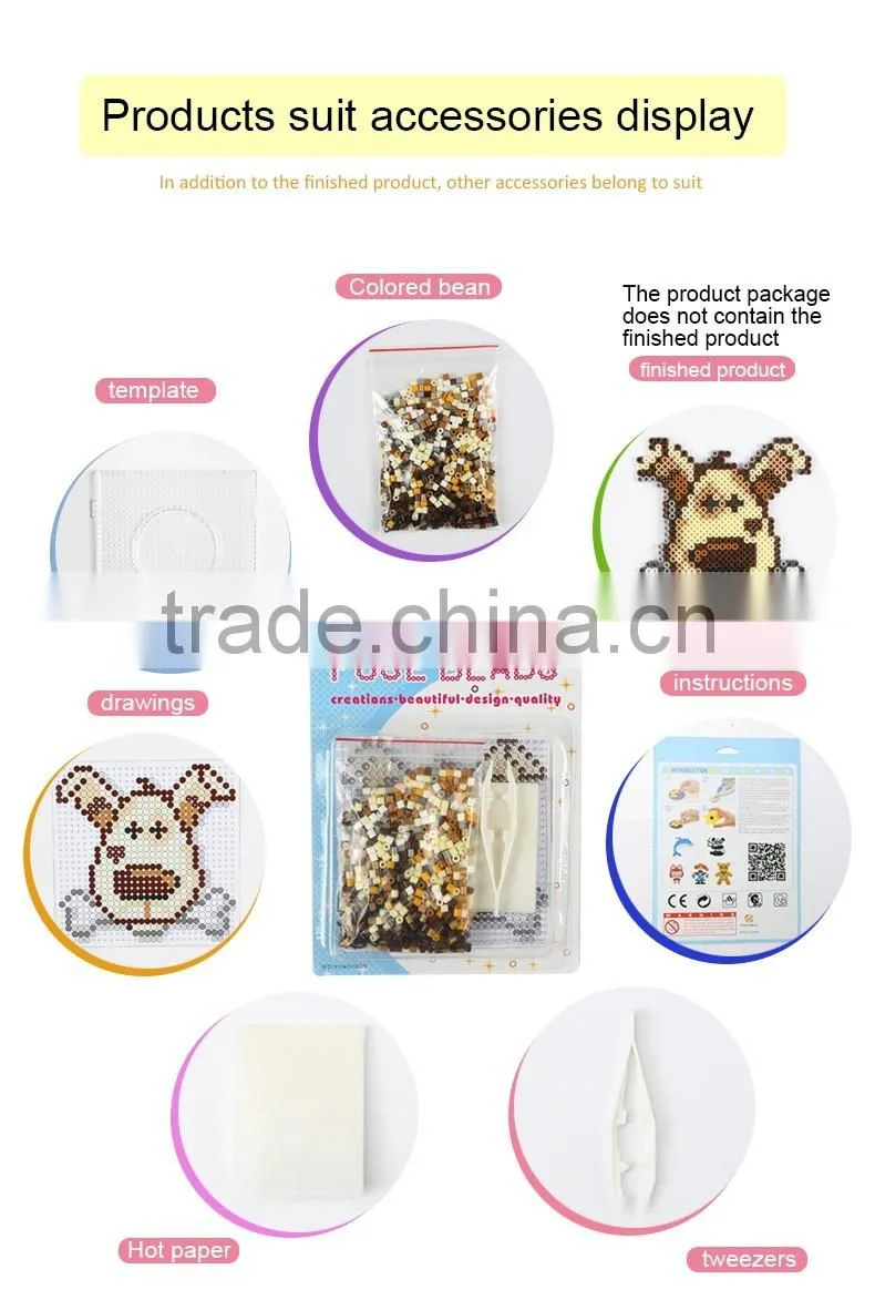 2017 Hot selling Cute Dog DIY education plastic hama fuse beads toys