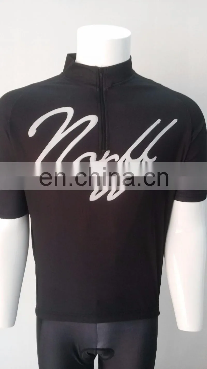 Black cycling wear custom cycling jerseys design plain cycling jersey no logo