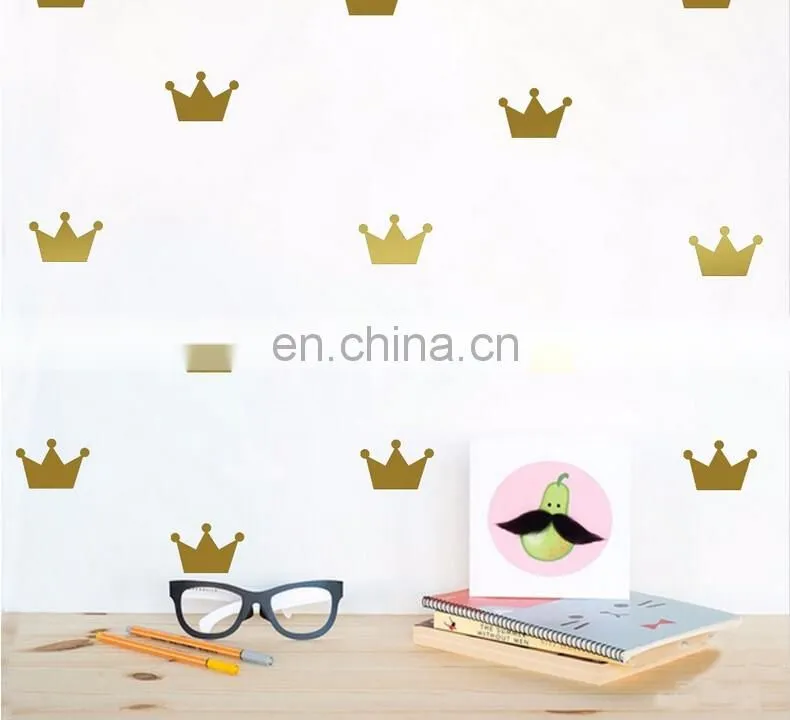 Ins Style Crown Prince and Princess Vinyl Wall Sticker Children Room Home Decoration Mural Roon Decal