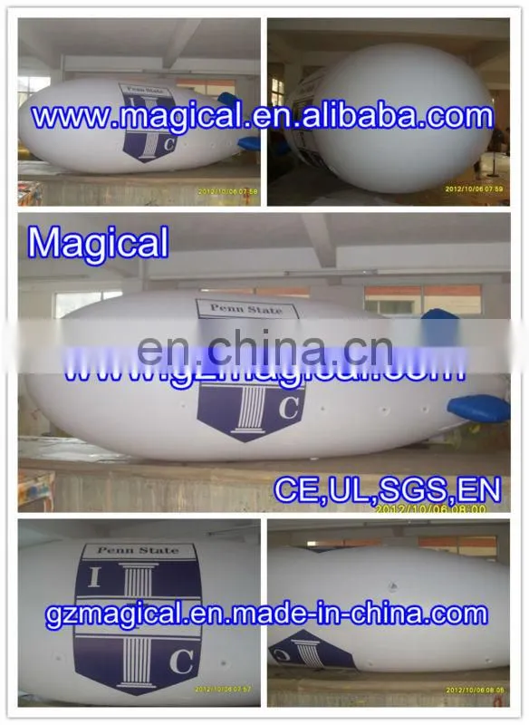 advertise Inflatable helium airship/ inflatable floating sky blimp
