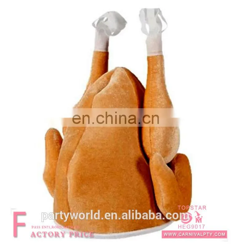 2017 Plush crazy turkey hat for christmas party turkey party hat