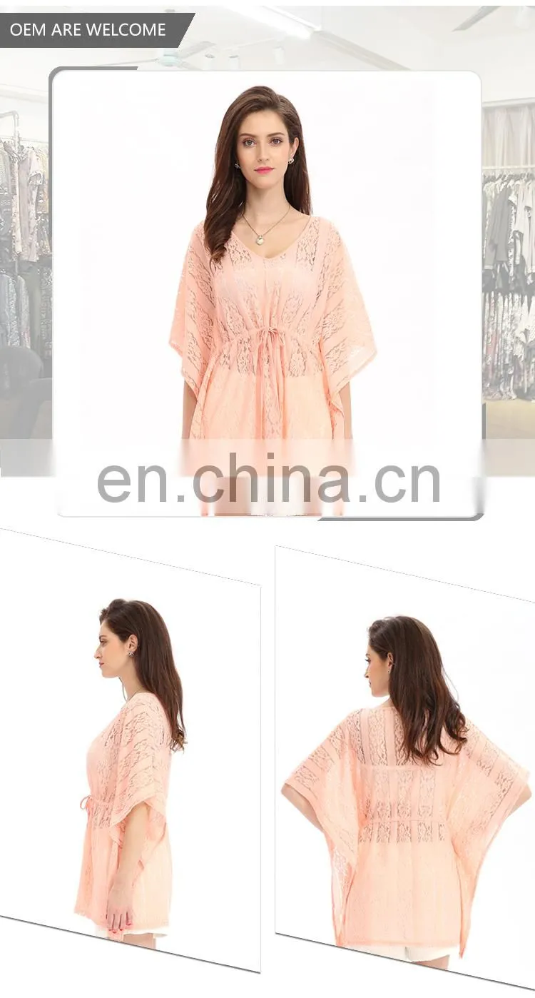 2017 Korean New Style Thread Ladies Transparent Blouse With Lace