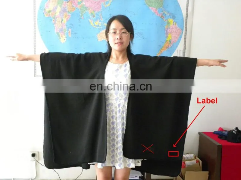 Microfiber polar fleece blanket, microfiber polar fleece poncho