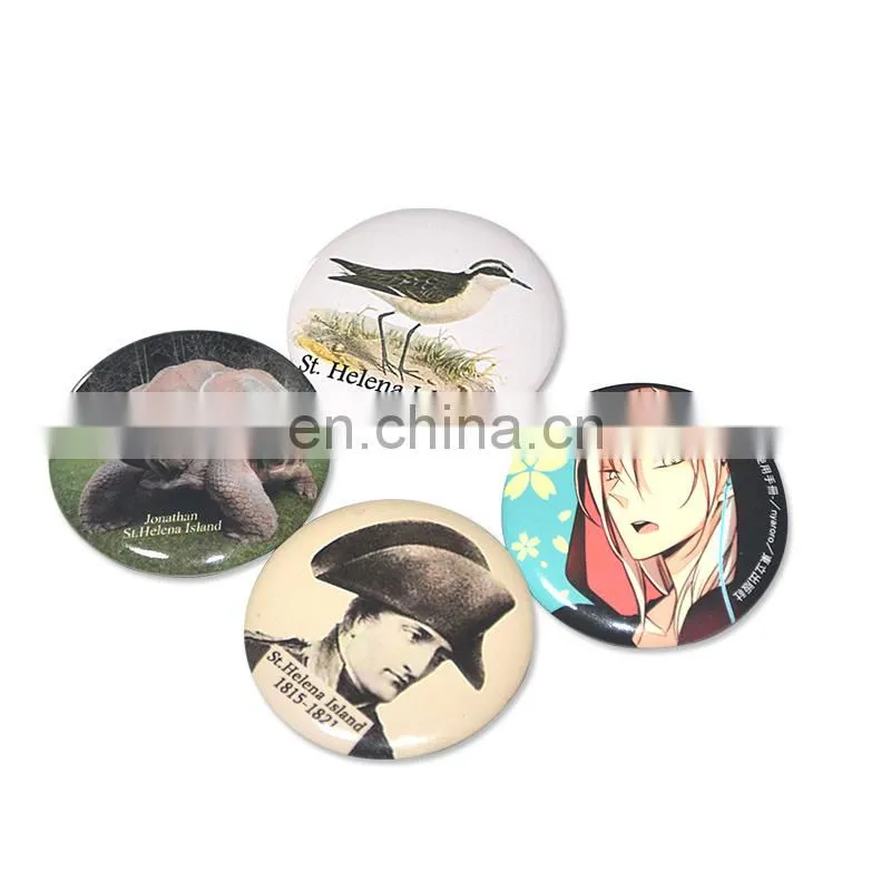 Metal safty pin back advertising promotions tin button badge