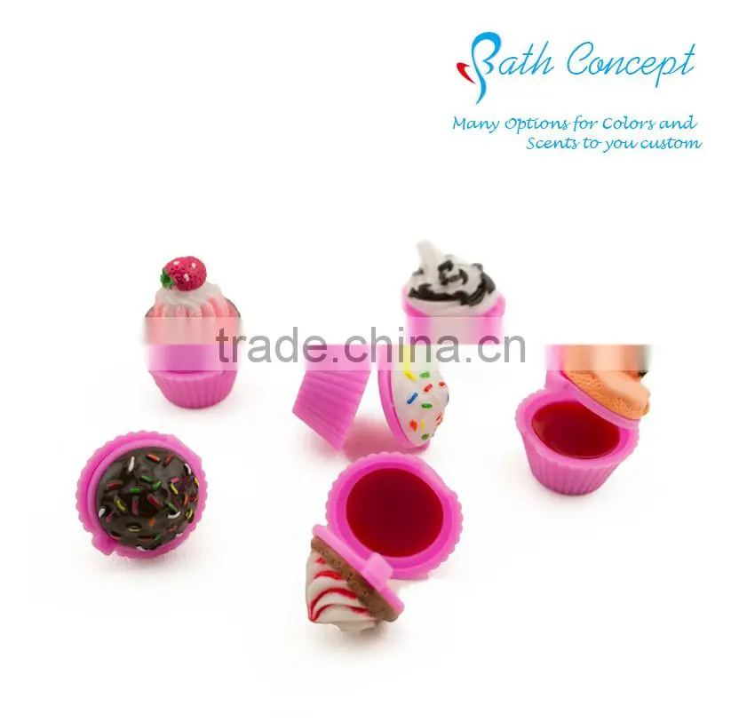 moisturizing waterproof cute cupcake lip balm
